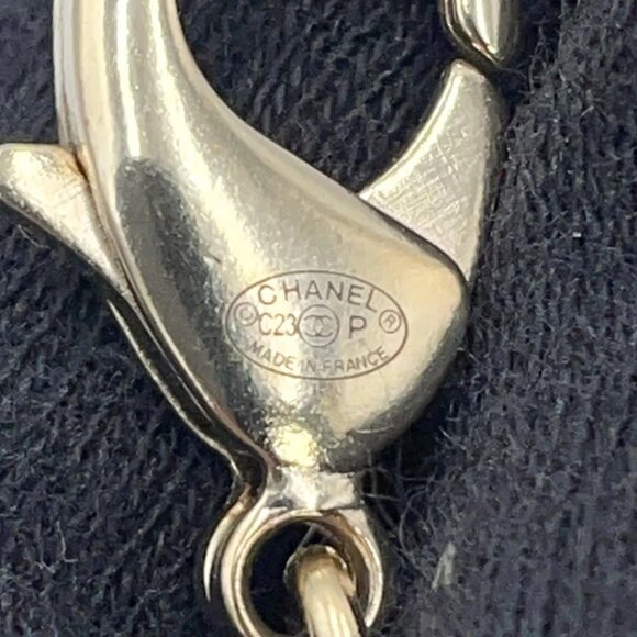 CHANEL Heart Rhinestone Pearl Long Necklace Gold Plated/Rhinestone/Faux Pearl - Picture 11 of 12